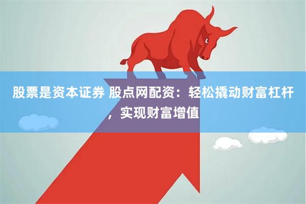 股票是资本证券 股点网配资：轻松撬动财富杠杆，实现财富增值