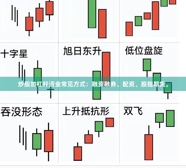 炒股加杠杆资金常见方式：融资融券、配资、股指期货。